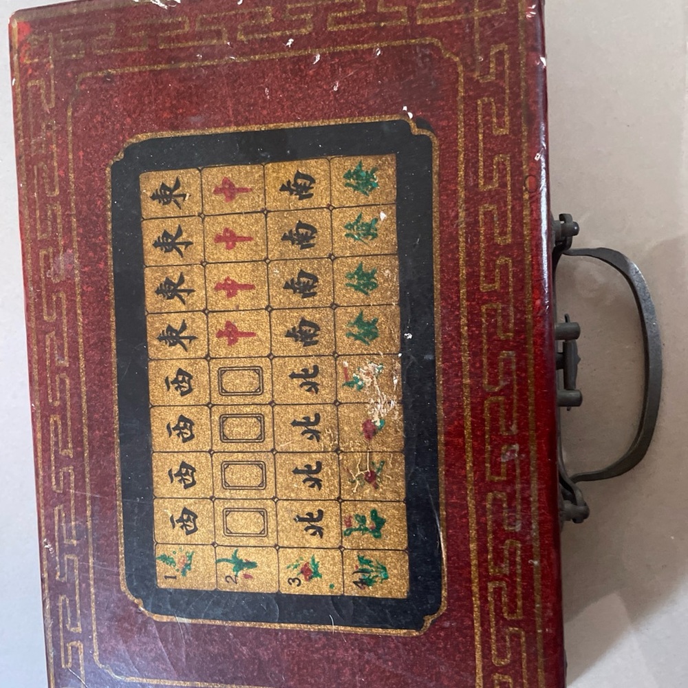 Classic Red and Gold Board Game Set